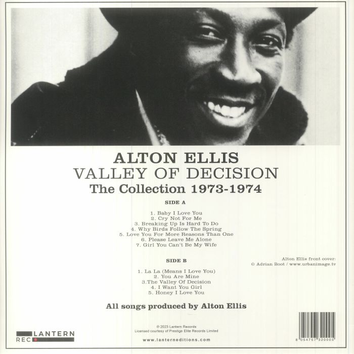 Alton ELLIS - Valley Of Decision: The Collection 1973-1974 Vinyl