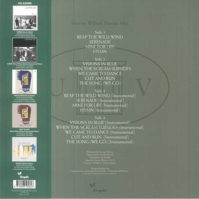 ULTRAVOX - Quartet (Steven Wilson Mix) (Record Store Day RSD Black Friday 2023)