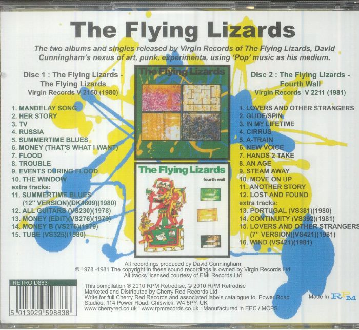 The Flying Lizards Fourth Wall The Flying Lizards Cd At Juno Records