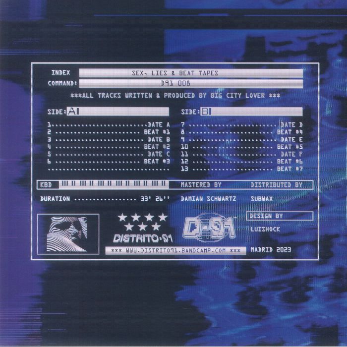 BIG CITY LOVER - Sex Lies & Beat Tapes