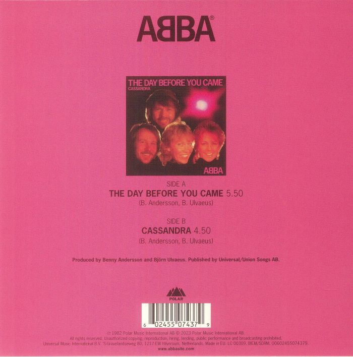 Abba The Day Before You Came Text Deutsch ABBA - The Day Before You Came Vinyl at Juno Records.