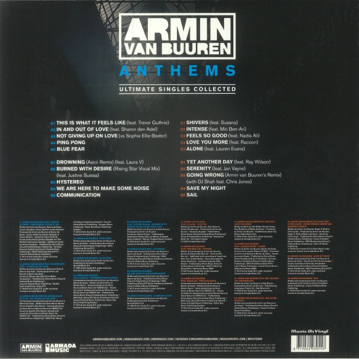 Armin VAN BUUREN - Anthems: Ultimate Singles Collected Vinyl At Juno ...