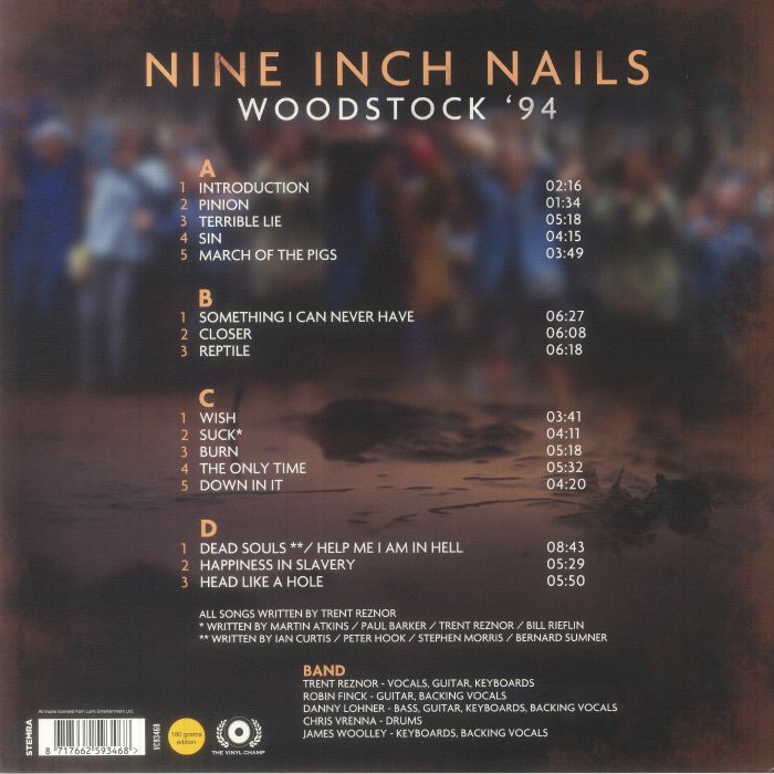 NINE INCH NAILS - Woodstock 94 Vinyl At Juno Records.