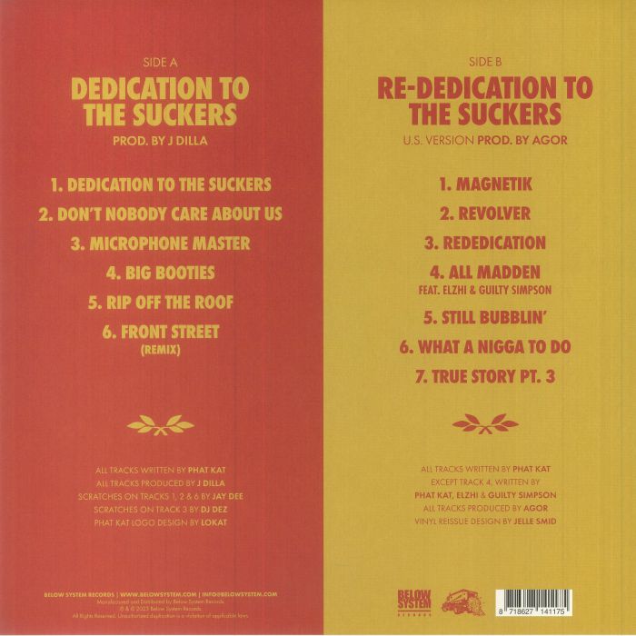 PHAT KAT - Dedication To The Suckers & Re Dedication To The Suckers