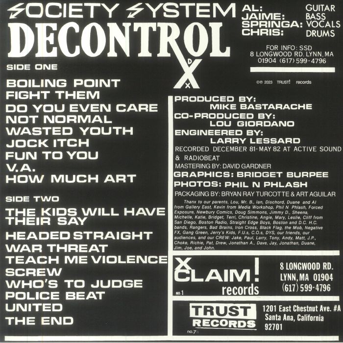 SS DECONTROL aka SSD - The Kids Will Have Their Say