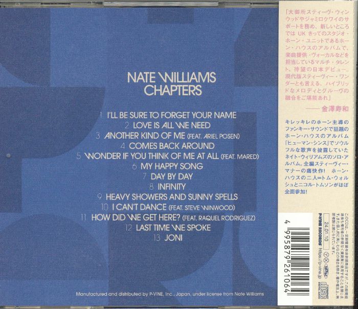 WILLIAMS, Nate - Chapters