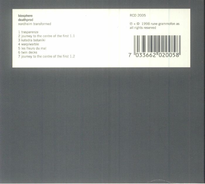 BIOSPHERE/DEATHPROD - Nordheim Transformed CD at Juno Records.