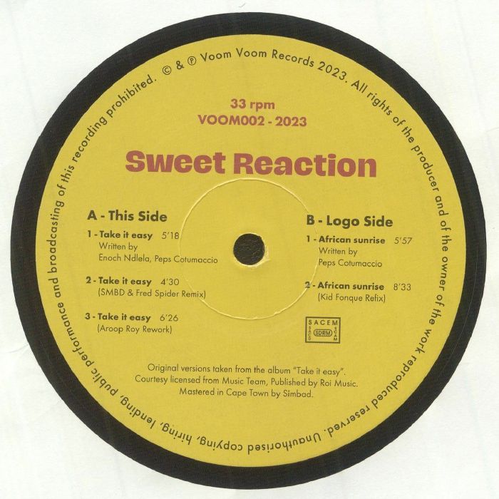 Sweet Reaction / Big 5 Boogie #2 (Simbad, Fred Spider, Aroop Roy, Kid Fonque)