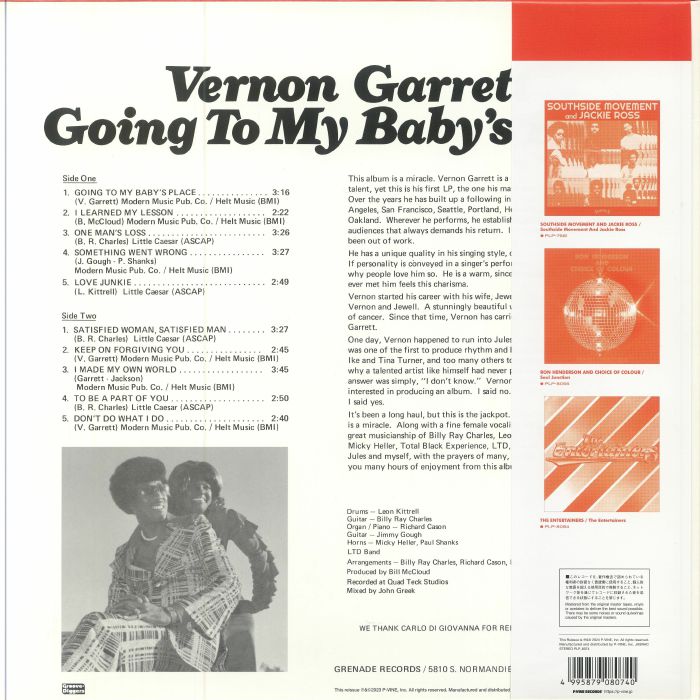 GARRETT, Vernon - Going To My Baby's Place