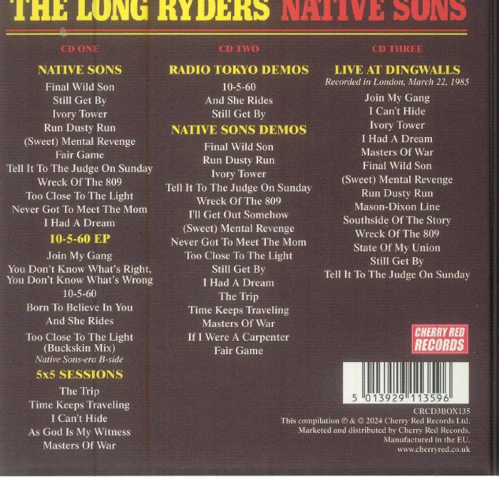 The LONG RYDERS - Native Sons (Deluxe Edition) CD At Juno Records.