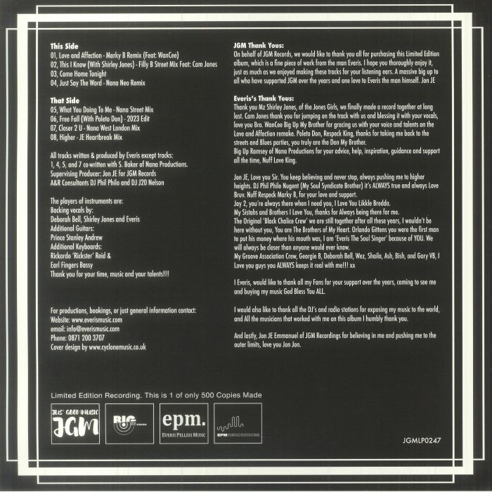 EVERIS - Songs In The Key Of E