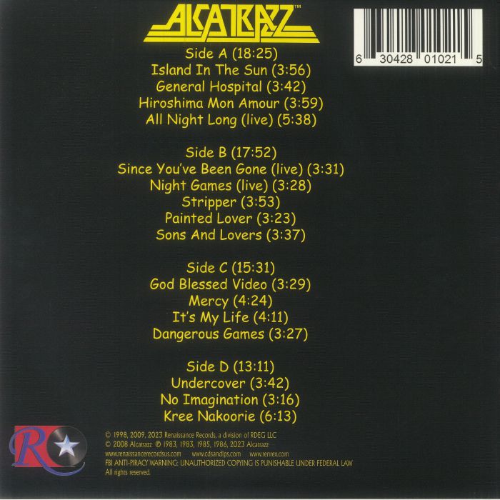 ALCATRAZZ - The Very Best Of Alcatrazz