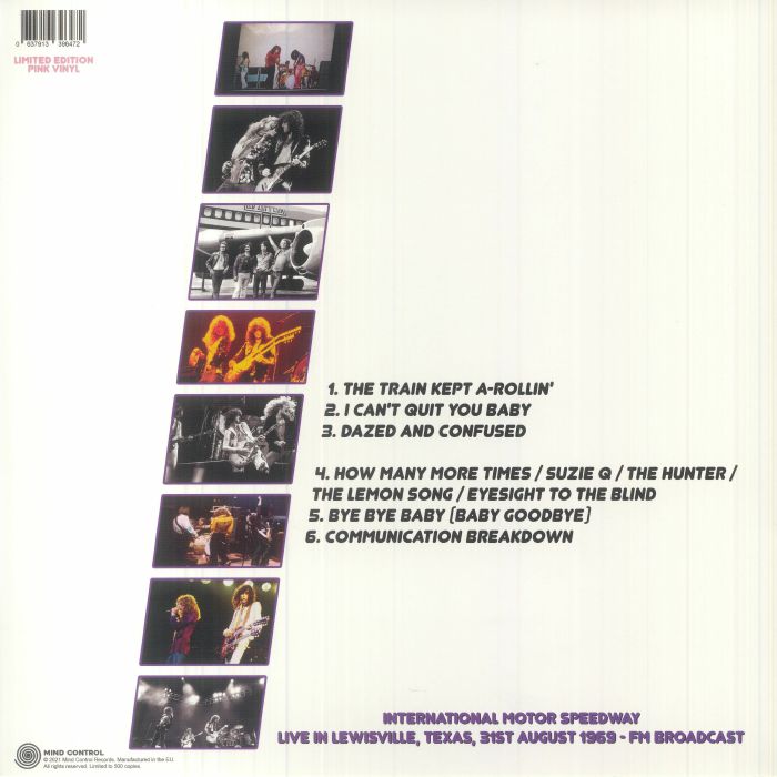 LED ZEPPELIN - International Motor Speedway: Live In Lewisville Texas 31st August 1969 FM Broadcast