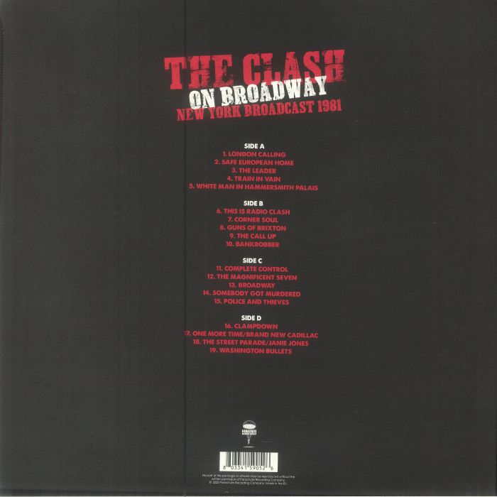 The CLASH - On Broadway: New York Broadcast 1981 Vinyl at Juno Records.