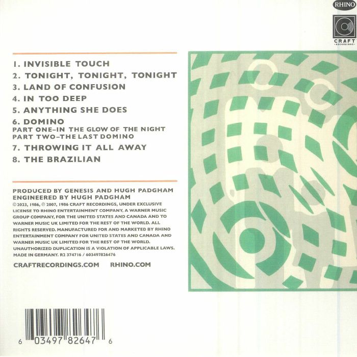 GENESIS - Invisible Touch (reissue)
