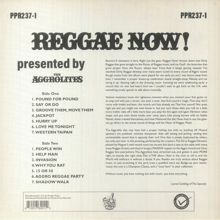 AGGROLITES, The - Reggae Now!