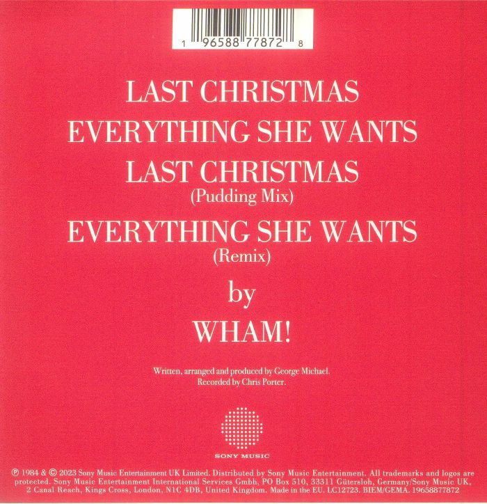 WHAM! Last Christmas CD at Juno Records.