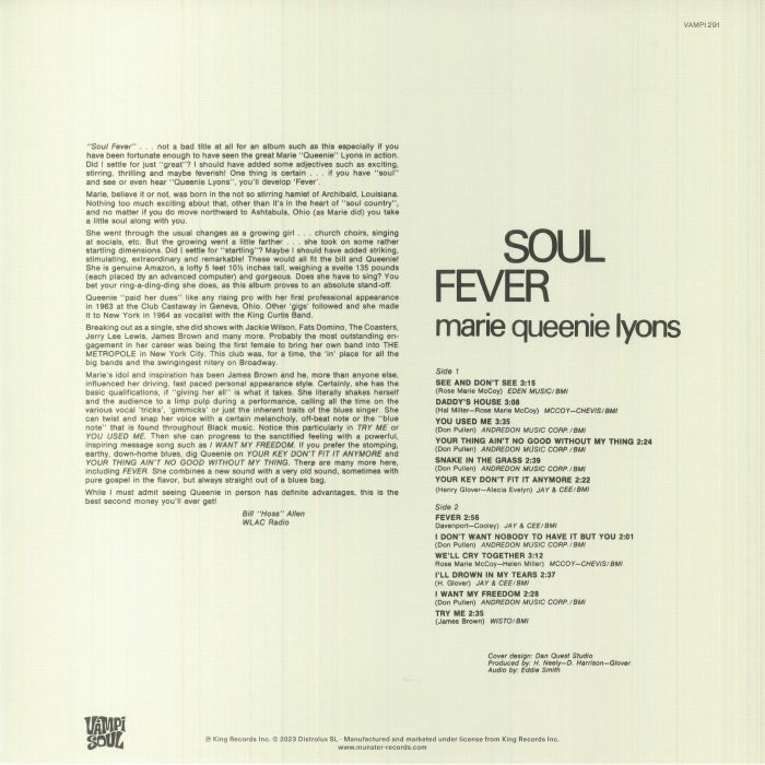 Marie QUEENIE LYONS - Soul Fever (reissue)