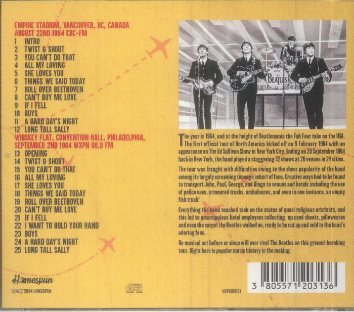 BEATLES, The - Live: North American Tour 1964