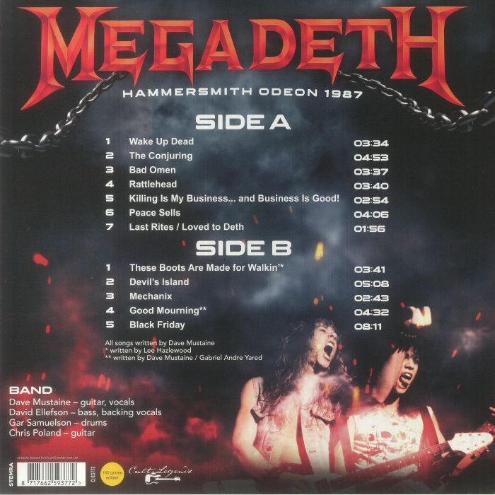 MEGADETH - Hammersmith Odeon 1987