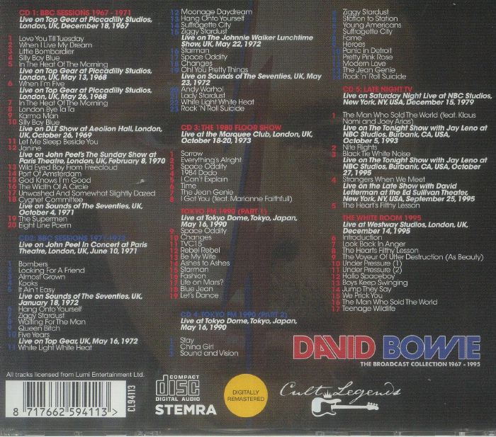 David BOWIE - The Broadcast Collection 1967-1995 CD at Juno Records.