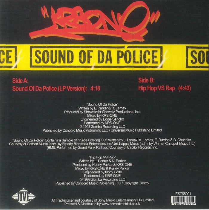 Krs One Sound Of Da Police Vinyl At Juno Records