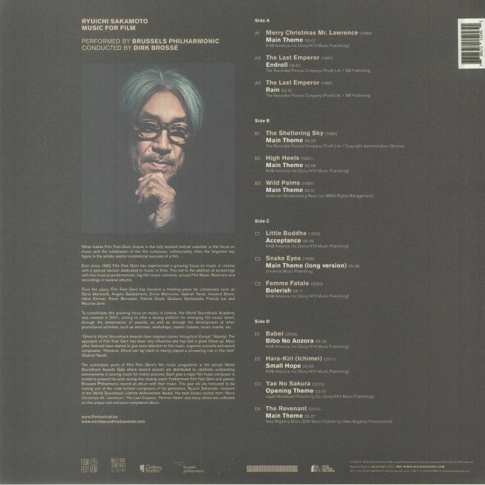 SAKAMOTO, Ryuichi - Music For Film (Soundtrack) (B-STOCK)