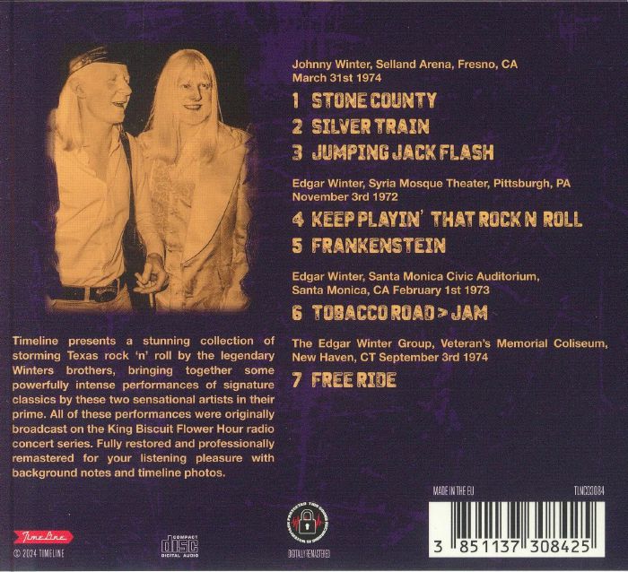 JOHNNY & EDGAR WINTER - Live Together 1972-1974