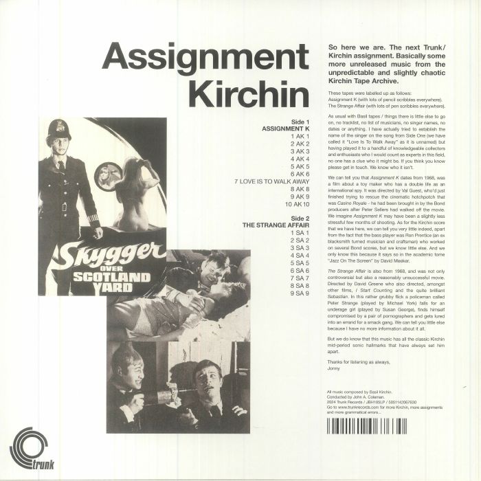 Basil KIRCHIN Assignment Kirchin Vinyl at Juno Records.