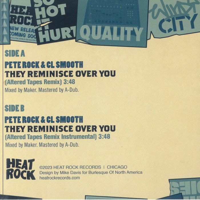 Pete Rock & C.L. Smooth / They Reminisce Over You (Altered Tapes Remix) / (Blue Color Vinyl) Pete Rock & C.L. Smooth / They Reminisce Over You (Altered Tapes Remix) / (Blue Color Vinyl)