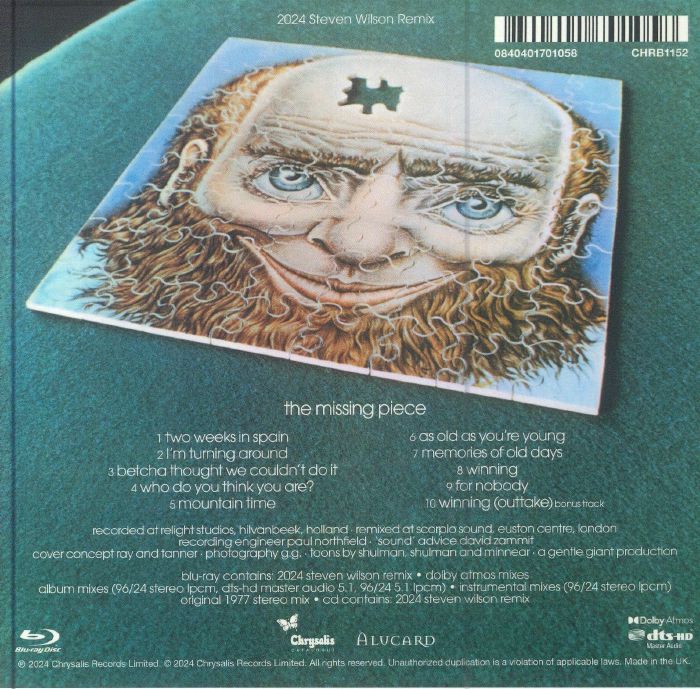 GENTLE GIANT - The Missing Piece (2024 Steven Wilson remix)