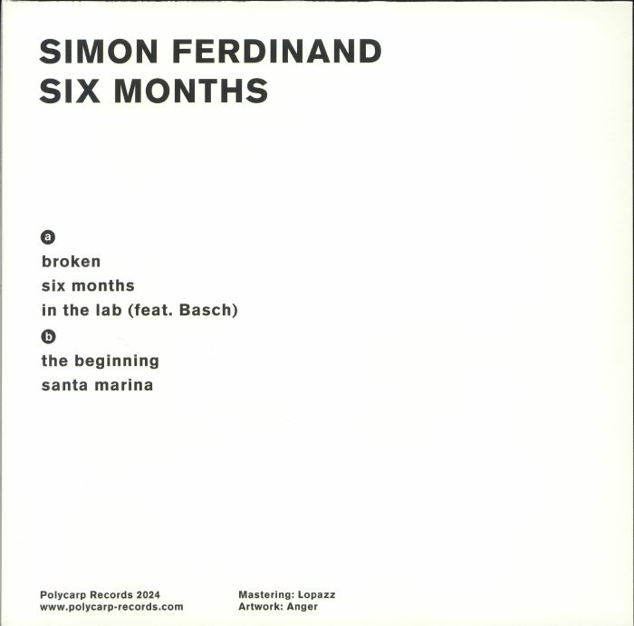 Simon FERDINAND - Six Months