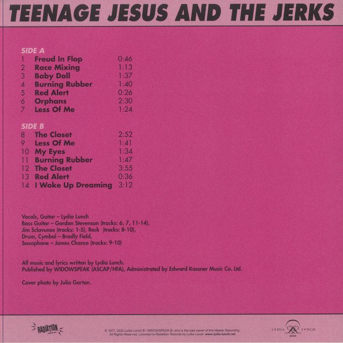 TEENAGE JESUS & THE JERKS - Teenage Jesus & The Jerks (reissue)
