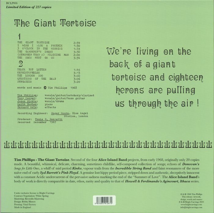 Tim PHILLIPS - The Giant Tortoise (reissue)