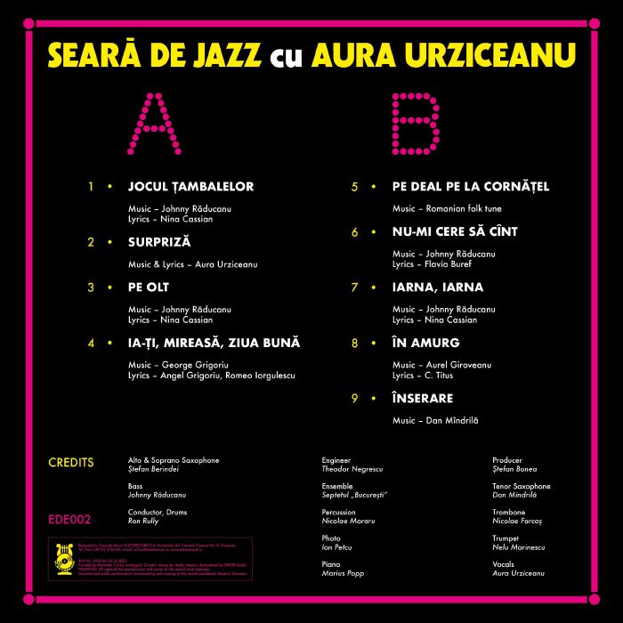 Aura Urziceanu - Seara de Jazz cu Auraほか 【公式通販】
