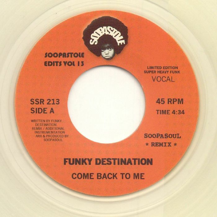 Funky Destination / Come Back To Me (Limited, Clear Vinyl!!) Funky Destination / Come Back To Me (Limited, Clear Vinyl!!)