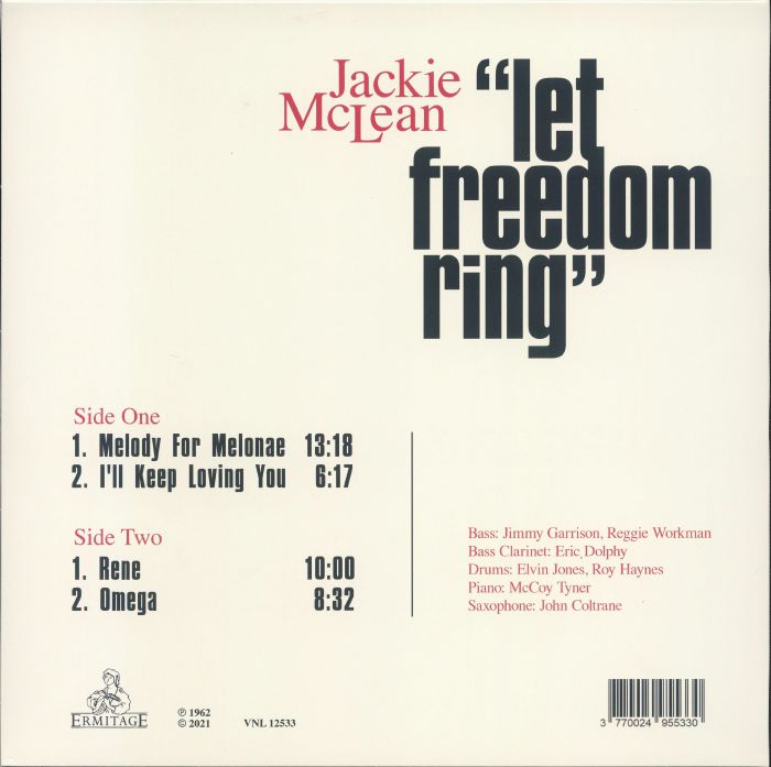 Jackie McLEAN - Let Freedom Ring (reissue)