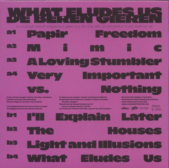 DE BEREN GIEREN - What Eludes Us