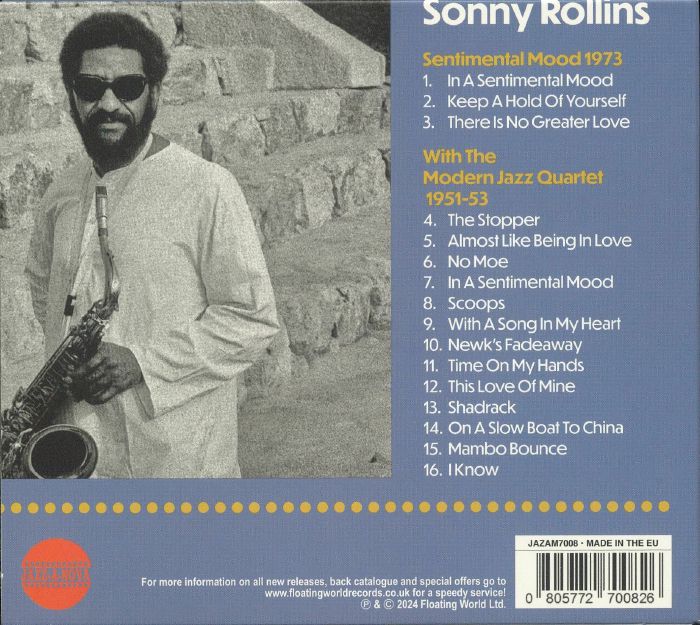 ROLLINS, Sonny/MODERN JAZZ QUARTET - Sentimental Mood 1973/Sonny Rollins With The Modern Jazz Quartet 1951-1953