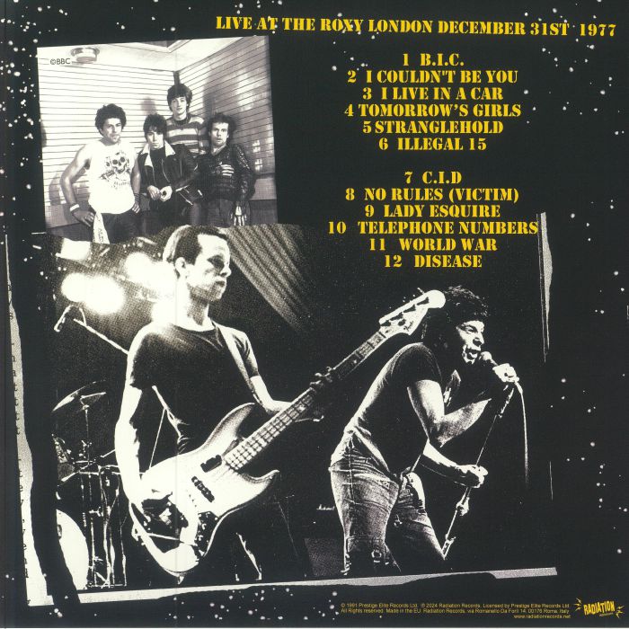 UK SUBS - Live At The Roxy 1977 (Record Store Day RSD 2024)