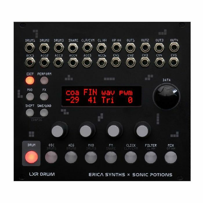 鍵盤楽器 LXR DRUM ERIKA SYNTHS & SONIC POTIONS Erica Synths/Sonic Potions LXR Drum 7-Voice Percussion Synthesiser