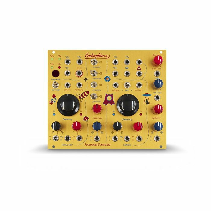 Endorphin.es Furthrrrr Generator Dual Complex VCO Module With Waveshaper  (yellow) (B-STOCK)