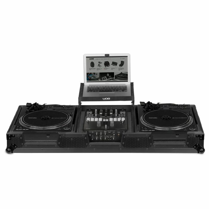 UDG - UDG FlightCase Set Pioneer DJ PLX-CRSS12 & 10"/12" DJ Mixer Plus Laptop Shelf Flightcase Trolley