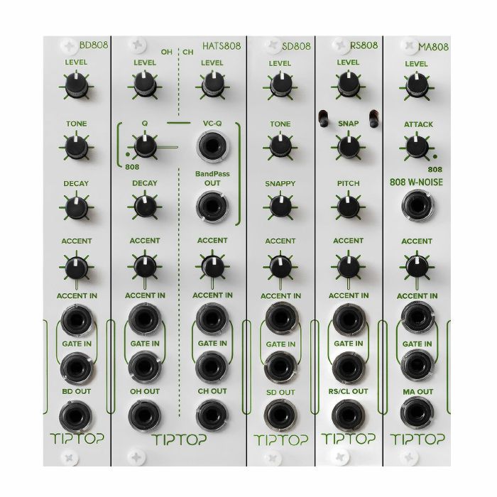 TipTop Audio MA808/BD808/SD808/HATS808/RS808 Drum Module Bundle 
