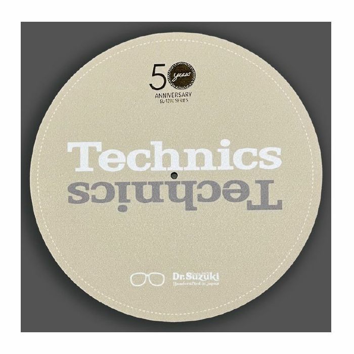 DR SUZUKI - Dr Suzuki vs Technics 50th Anniversary 12" Vinyl Record Slipmats (pair, beige limited edition)