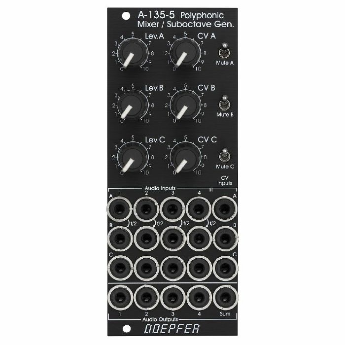 DOEPFER - Doepfer A-135-5v Polyphonic Voltage Controlled Mixer/Sub octave Generator Module (vintage edition)