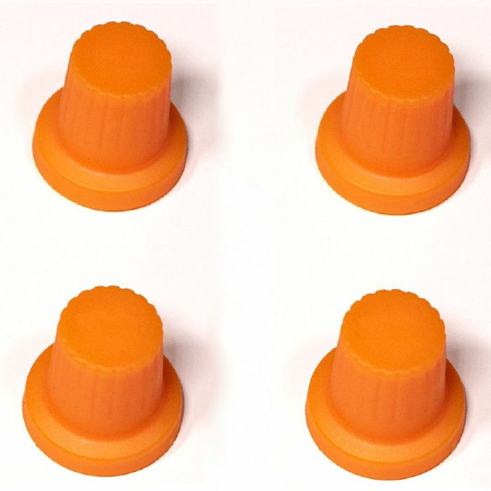 1010 MUSIC - 1010 Music Blackbox/Bluebox/Nanoboxes/Bitbox MK1/Bitbox MK2/Bitbox Micro/Bluebox Eurorack/Waverazor Knobs (tangerine orange, pack of 4)
