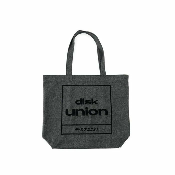 DISK UNION - Disk Union Wool Melton Tote Bag (grey with black logo)