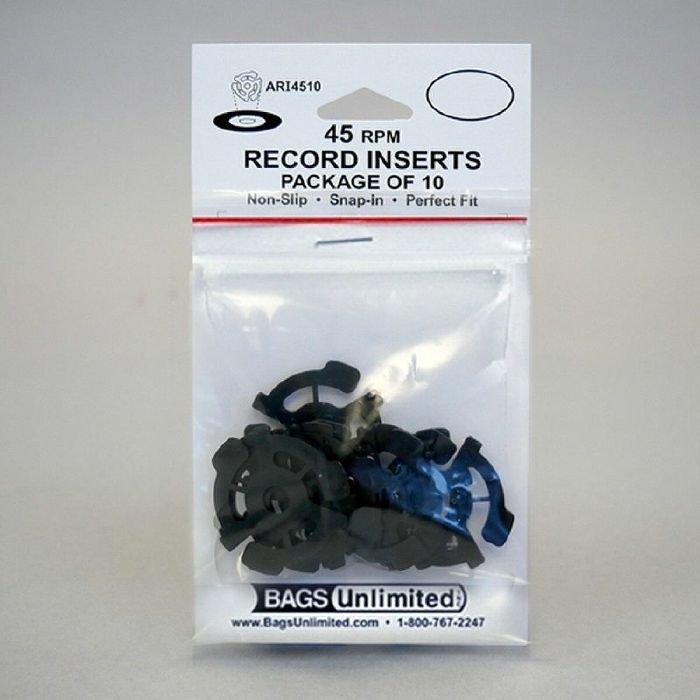 BAGS UNLIMITED - Bags Unlimited 45 RPM 7" Vinyl Record Inserts (pack of 10, black)
