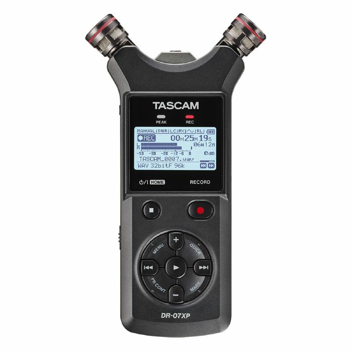 TASCAM - Tascam DR-07XP 2-Channel 32-Bit Float Portable Handheld Recorder With USB-C Audio Interface